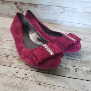 Jessica Simpson Red Bow Flats - Size 6 B